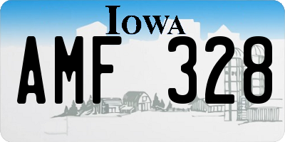 IA license plate AMF328