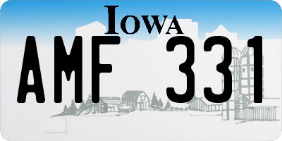 IA license plate AMF331