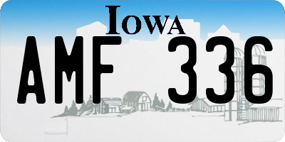 IA license plate AMF336
