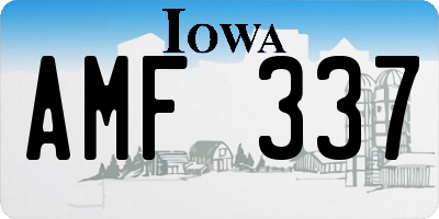 IA license plate AMF337