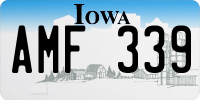 IA license plate AMF339