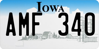 IA license plate AMF340