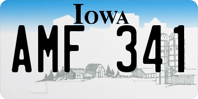 IA license plate AMF341