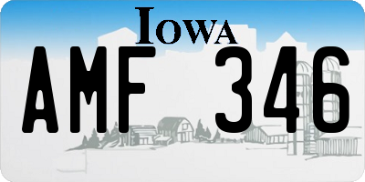IA license plate AMF346