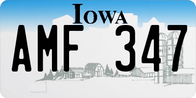 IA license plate AMF347