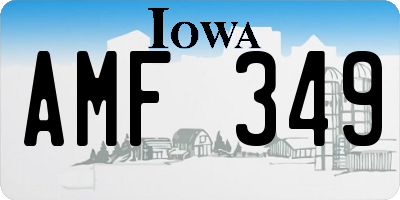 IA license plate AMF349