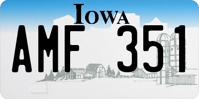IA license plate AMF351