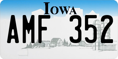 IA license plate AMF352