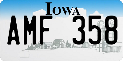 IA license plate AMF358