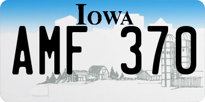 IA license plate AMF370