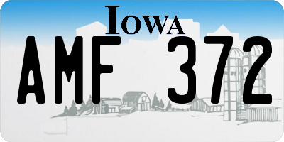 IA license plate AMF372