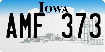 IA license plate AMF373