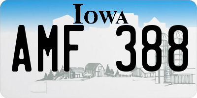 IA license plate AMF388