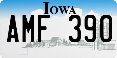 IA license plate AMF390