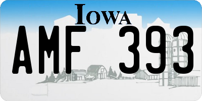 IA license plate AMF393