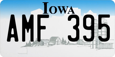 IA license plate AMF395