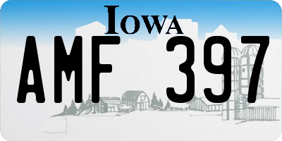 IA license plate AMF397