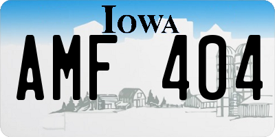 IA license plate AMF404