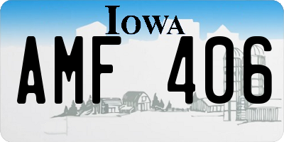 IA license plate AMF406
