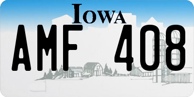 IA license plate AMF408