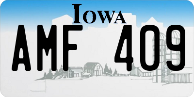IA license plate AMF409