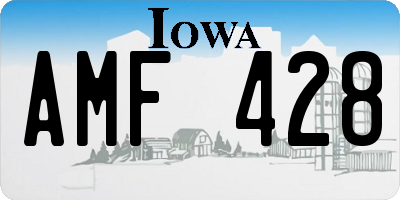 IA license plate AMF428