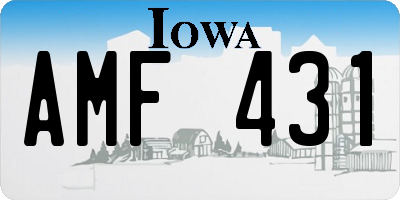 IA license plate AMF431