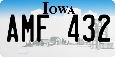IA license plate AMF432