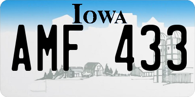 IA license plate AMF433