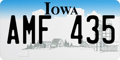 IA license plate AMF435