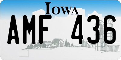 IA license plate AMF436