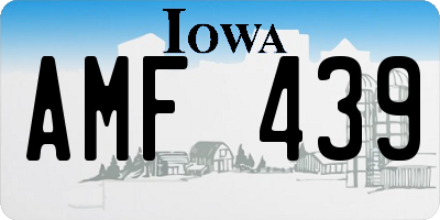 IA license plate AMF439
