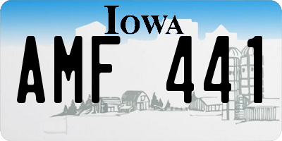 IA license plate AMF441