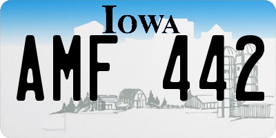 IA license plate AMF442