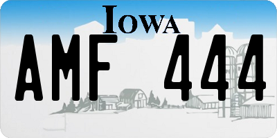 IA license plate AMF444