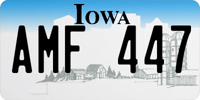 IA license plate AMF447