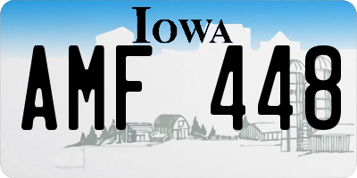 IA license plate AMF448