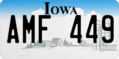 IA license plate AMF449
