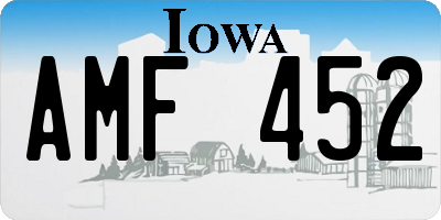 IA license plate AMF452