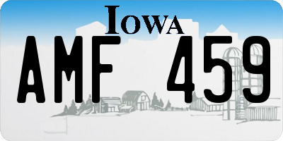 IA license plate AMF459