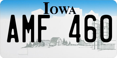 IA license plate AMF460