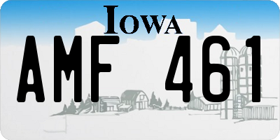 IA license plate AMF461