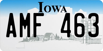 IA license plate AMF463
