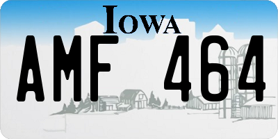IA license plate AMF464