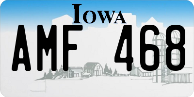 IA license plate AMF468