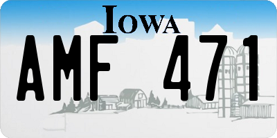 IA license plate AMF471