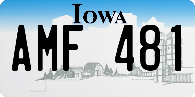 IA license plate AMF481
