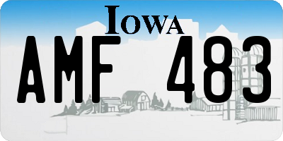 IA license plate AMF483