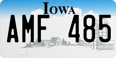 IA license plate AMF485
