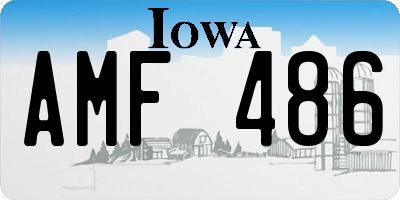 IA license plate AMF486